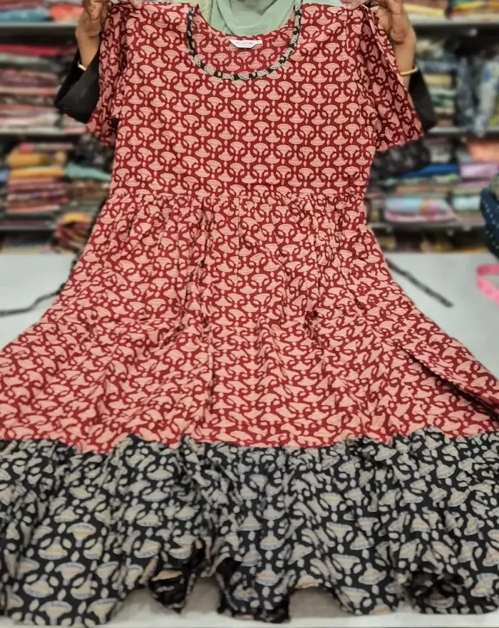 Premium Ajrak 60/60 Cotton Frock | AK1461